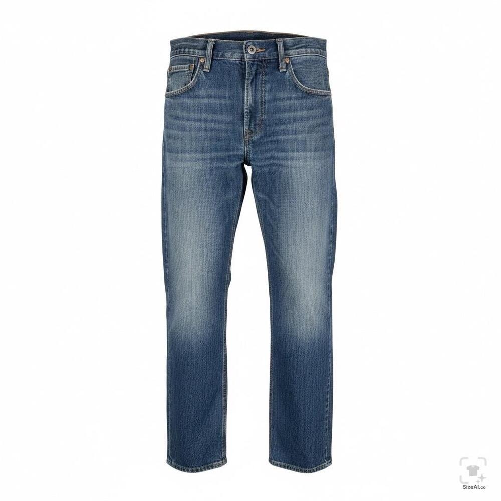 Levis 569 Jeans Mens 32x30 Blue Denim Relaxed Fit Straight Leg Distressed